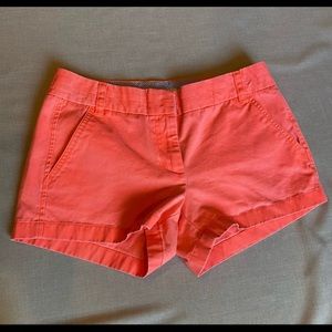 J. Crew Coral Broken-In Chino Shorts EUC size 4